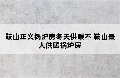 鞍山正义锅炉房冬天供暖不 鞍山最大供暖锅炉房